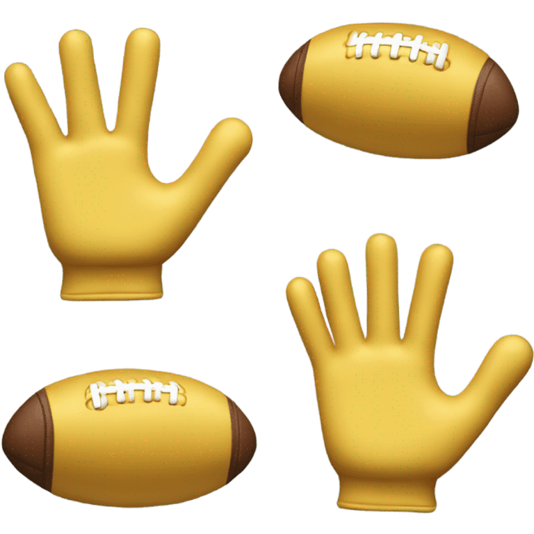 Wide receiver gloves made out of butter emoji