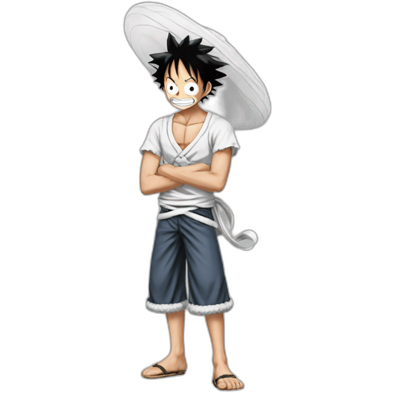 Luffy gear 5 white emoji