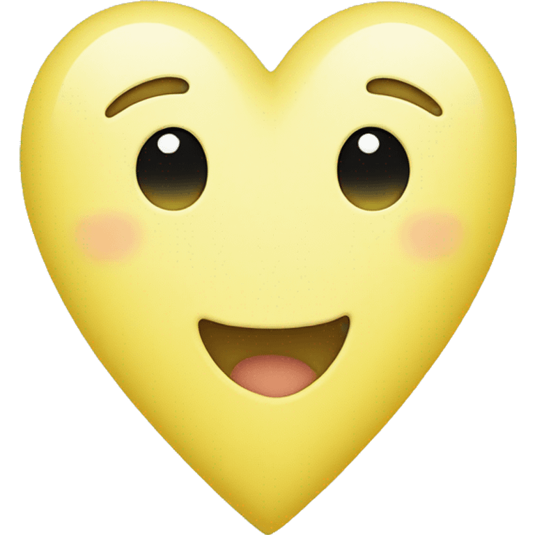 a pale yellow heart emoji