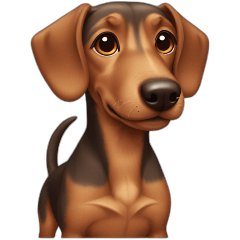 brown dachshund and terrier dog mix emoji