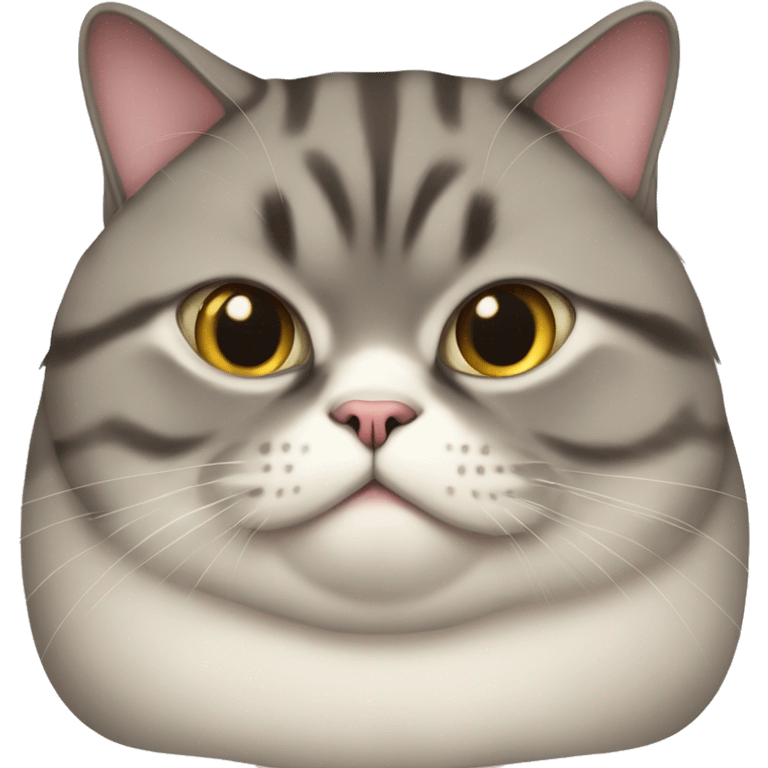 Very fat british cat emoji