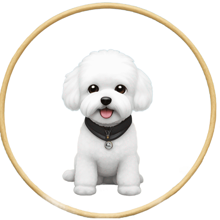 A world traveler Bichon Frise emoji