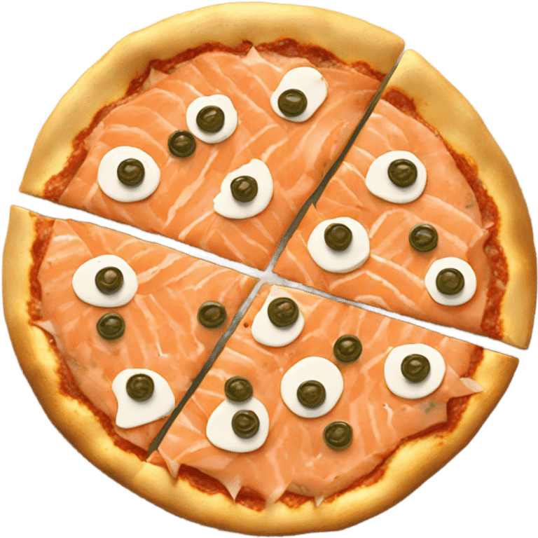 a salmon pizza  emoji