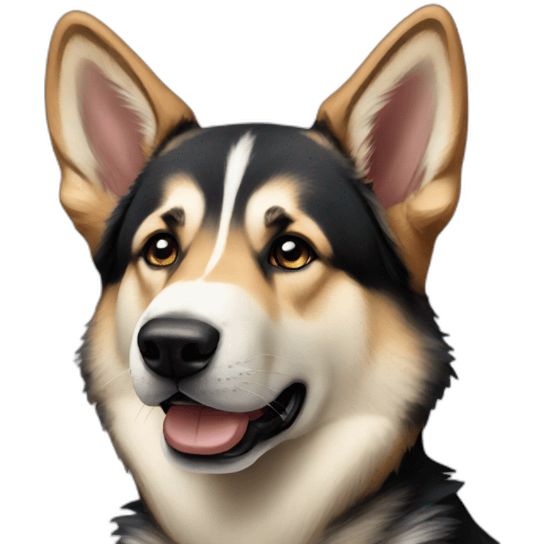 German shepherd husky emoji