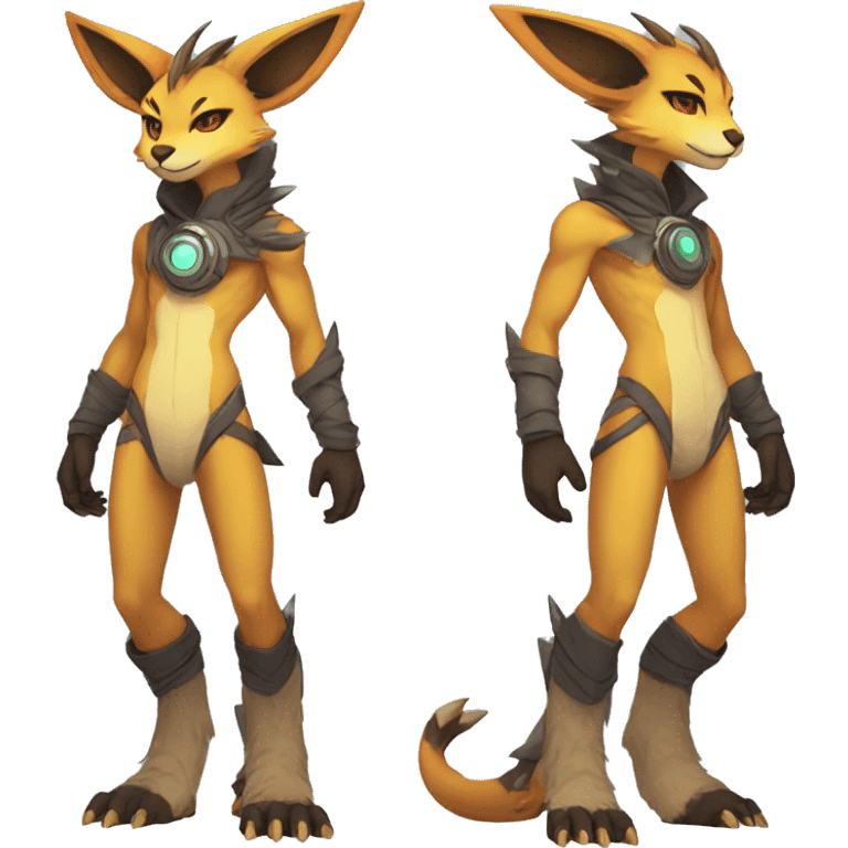 Anthro cool LiLaiRa-Vernid-Fakémon Full Body emoji