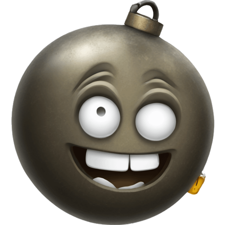 Friendly Old bomb smiley emoji