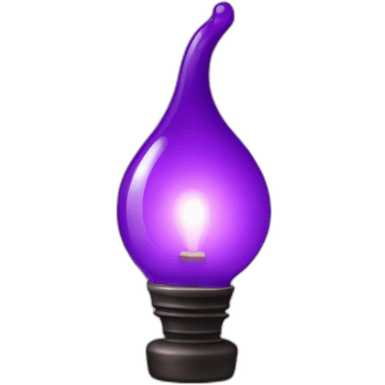 Oil lamp with a purple bulb emoji