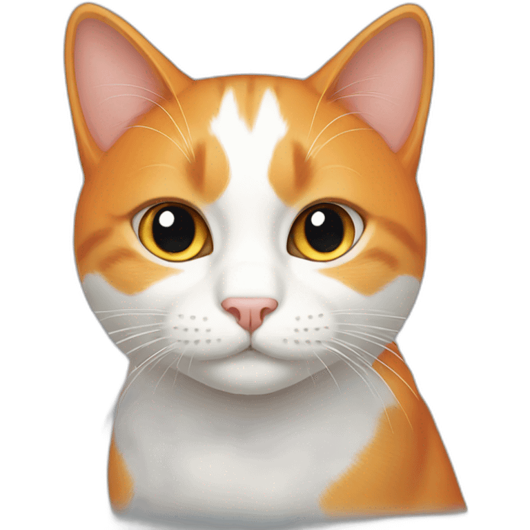 orange white cat emoji