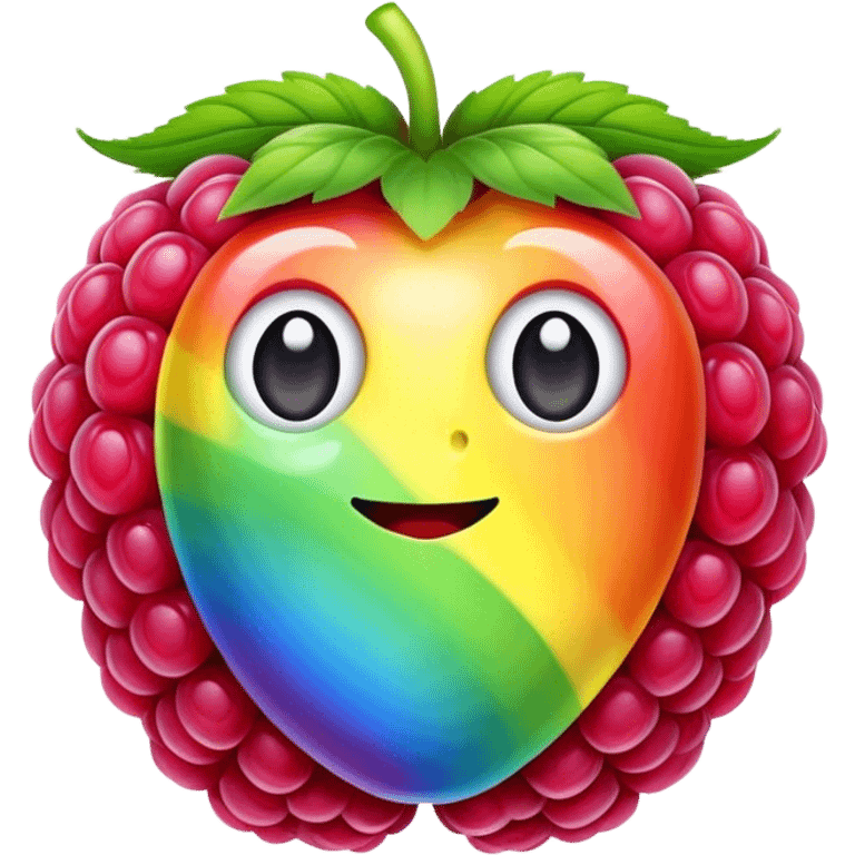 rainbow raspberry emoji