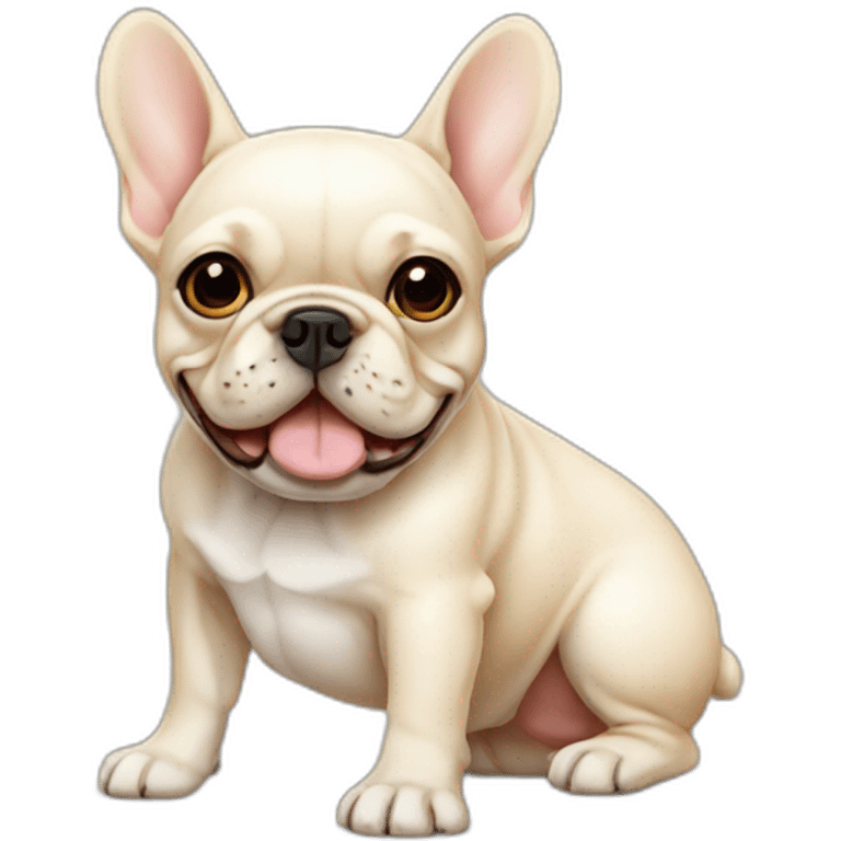 Cream French bulldog emoji