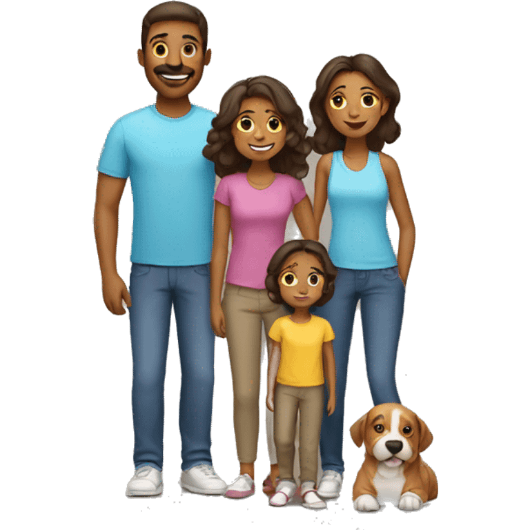 family with dog emoji