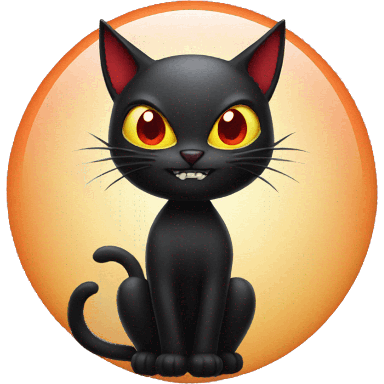 Black cat devil emoji