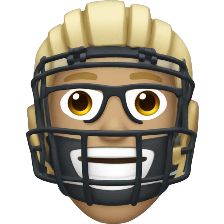 Blondeguy with glasses and football helmet  emoji