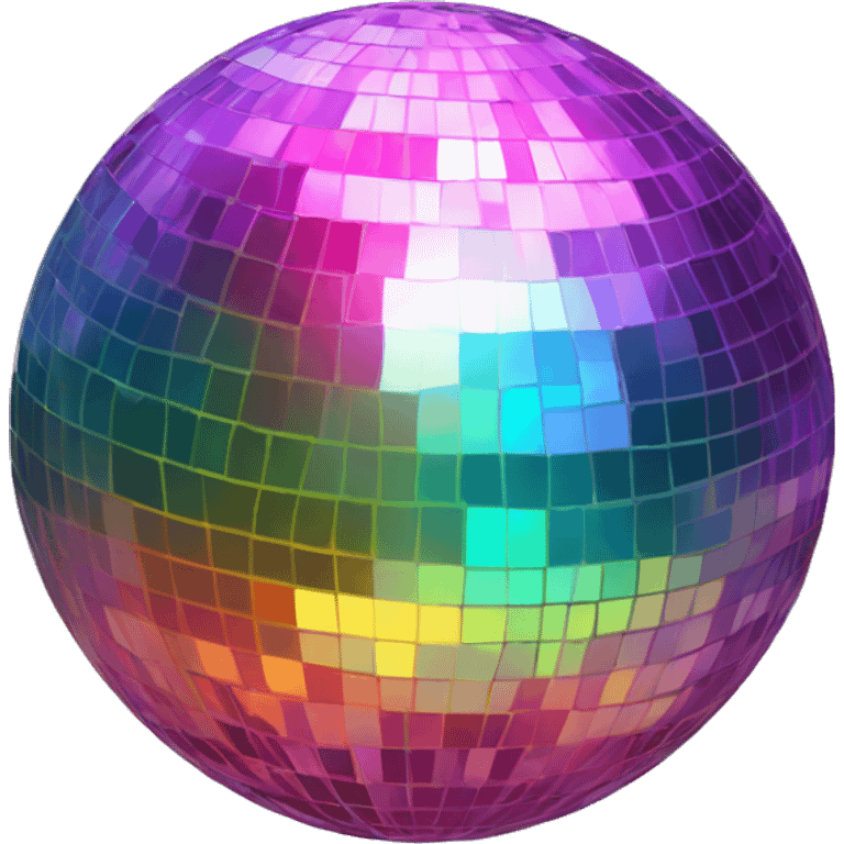 2d little minimalistic multicolor disco ball emoji