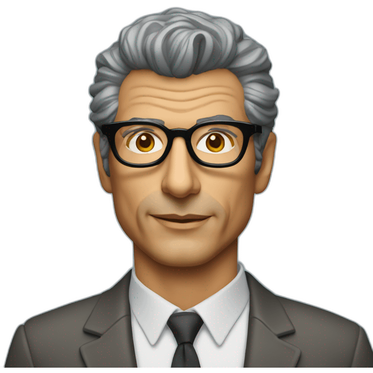 Jeff goldblum innovation consultant wearing glasses emoji