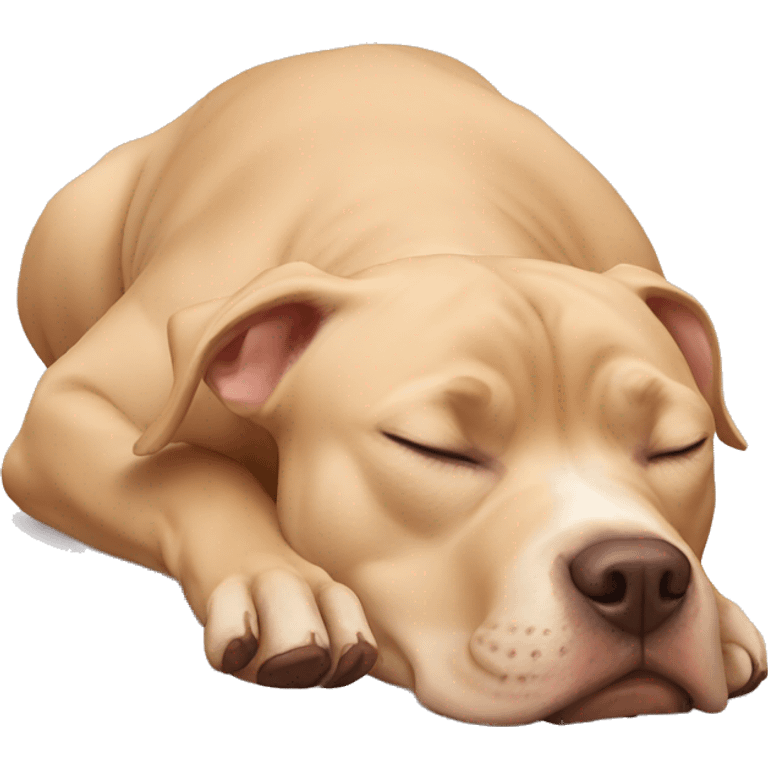 Sleeping blonde pitbull emoji