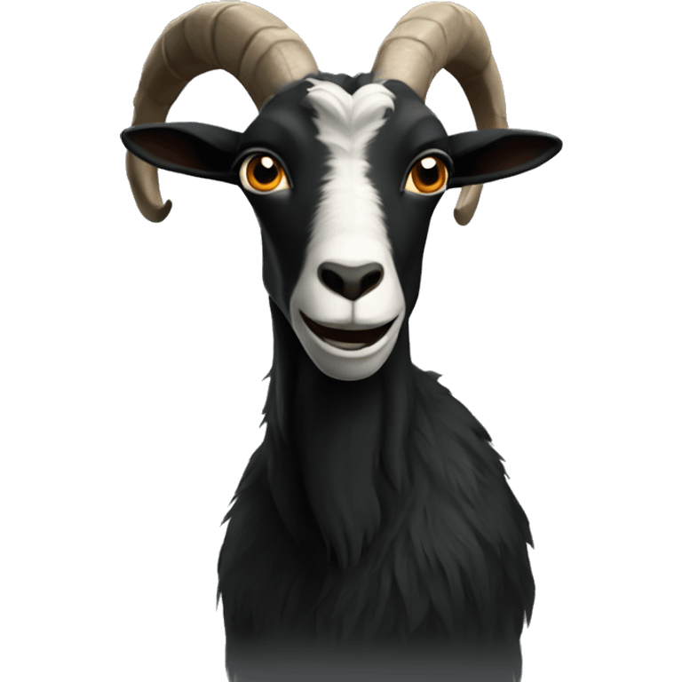 Dark goat emoji