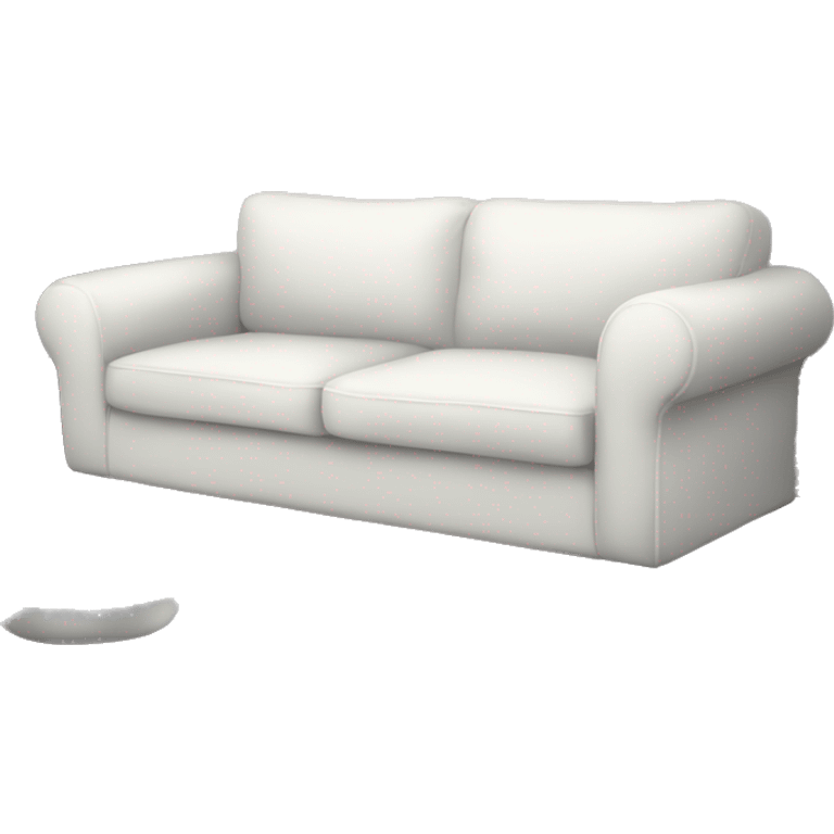 White sofa and cleanning emoji