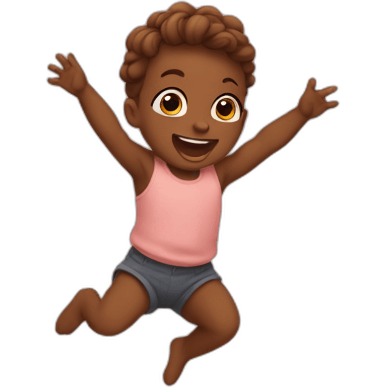 jumping baby emoji