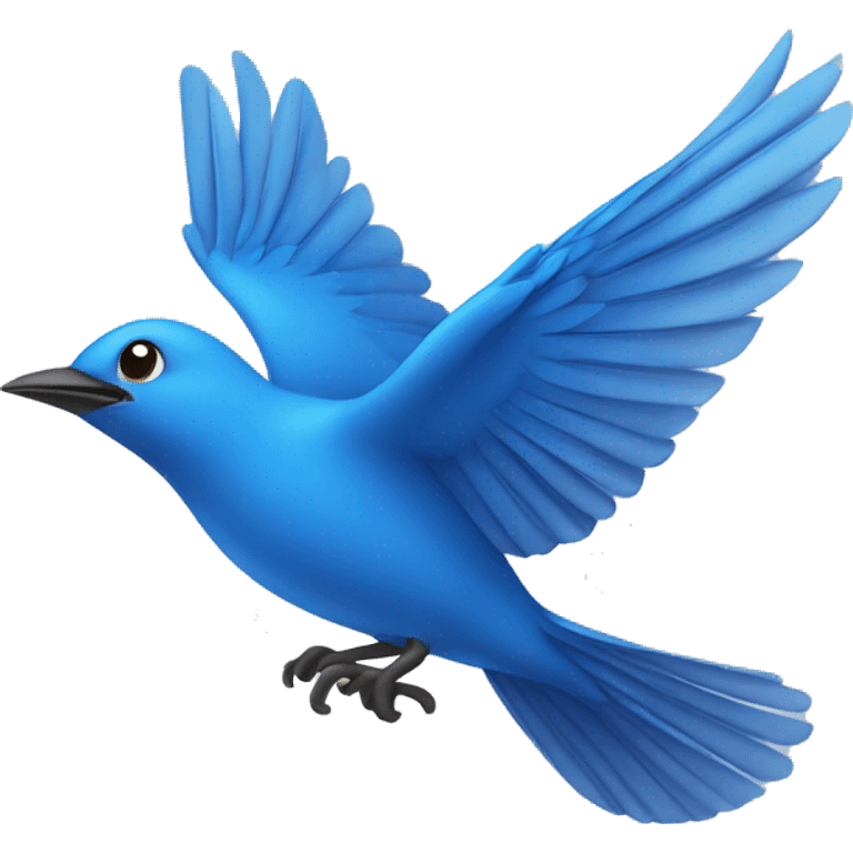 blue bird flying emoji