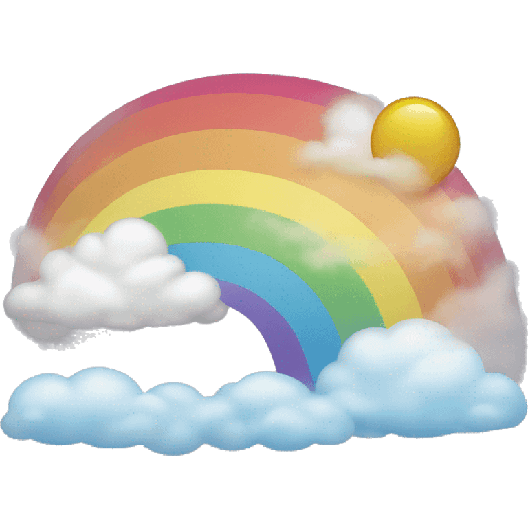 Rainbow with clouds  emoji