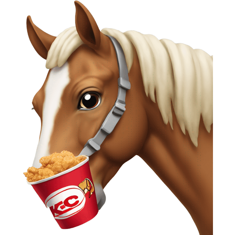 horse eating kfc emoji