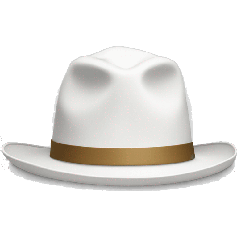 white hat with band   emoji