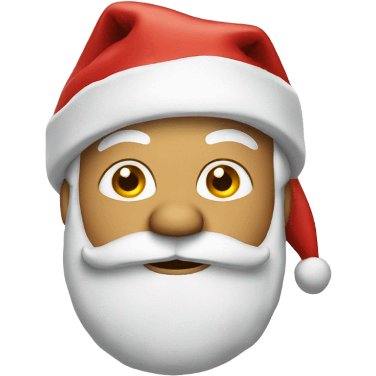 Santa wearing cheese on his head emoji