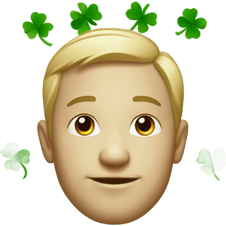 Face with four leaf clover  emoji