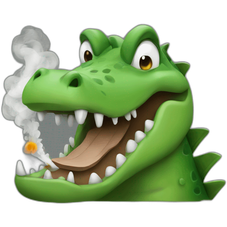 Crocodile smoke emoji