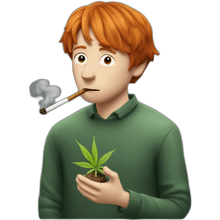 Ron Weasley smoking weed emoji