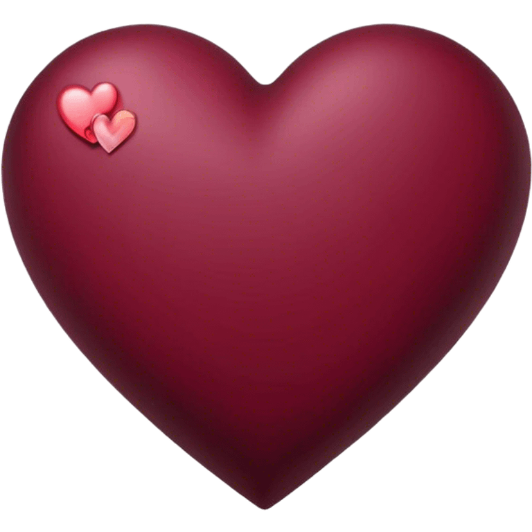 Corazón de color Burgundy vino emoji