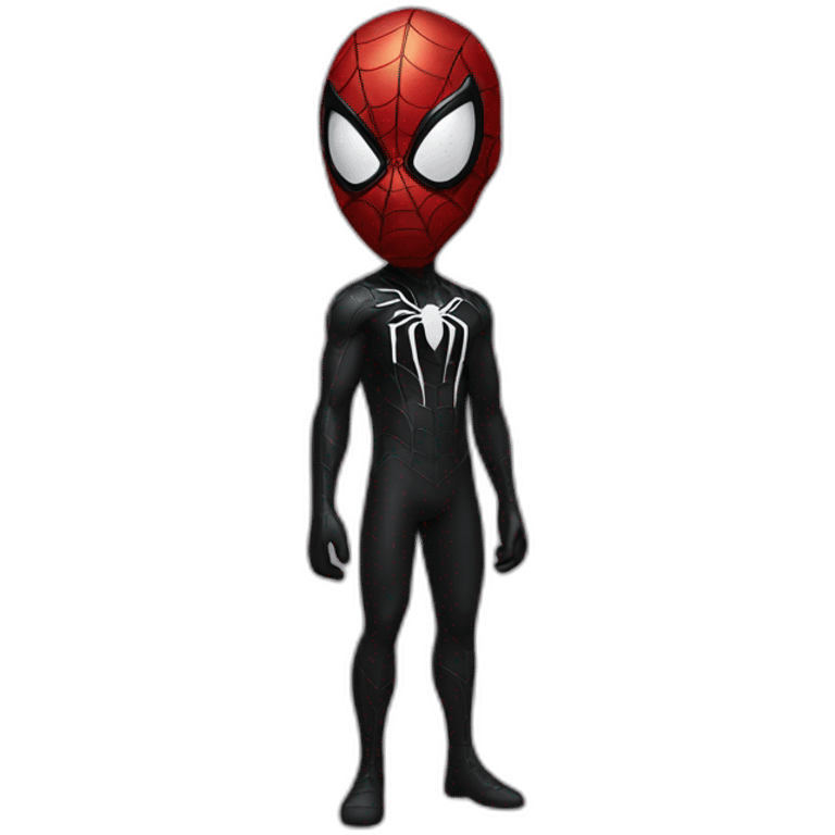 black spiderman emoji