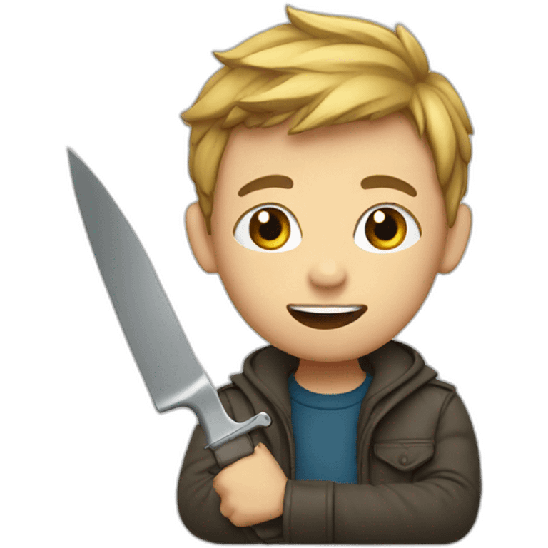 Boy with knife  emoji