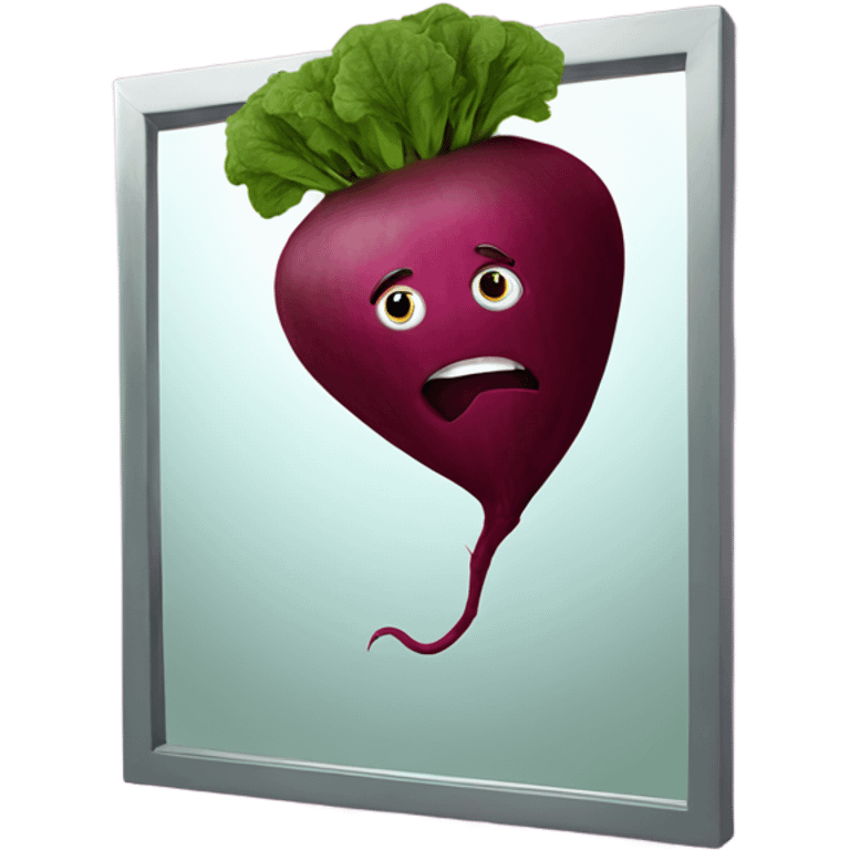 beetroot looking in the mirror emoji