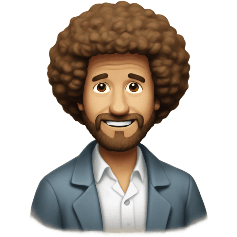 Bob Ross painting taco emoji