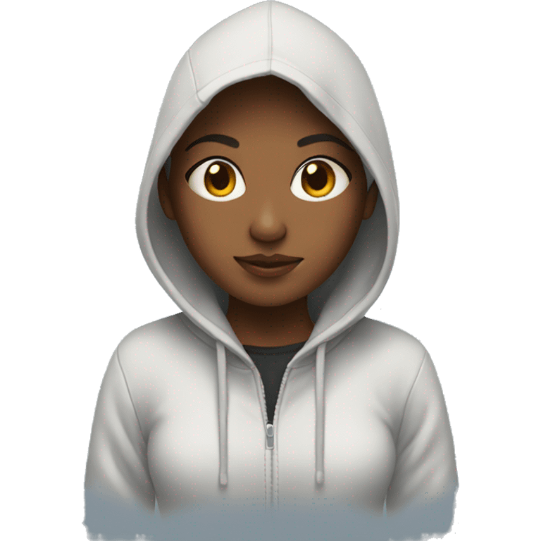 Girl wearing a hoodie  emoji