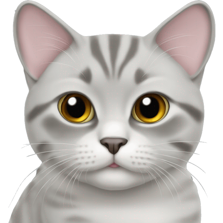 british cat silver chinchilla  emoji