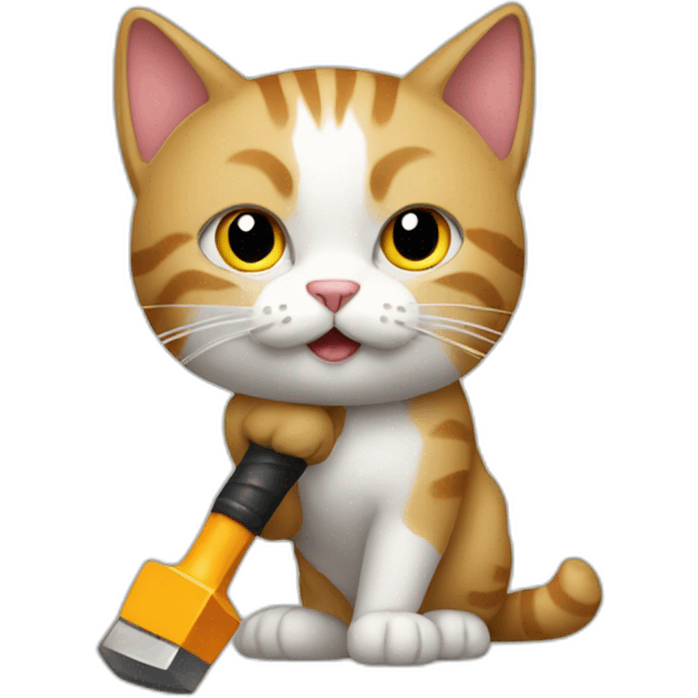 cat with a hammer emoji