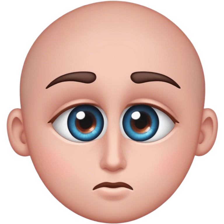 Make a person looking to the left but the eye is looking at me  emoji