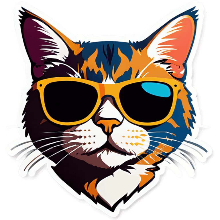 Cat with sunglasses emoji