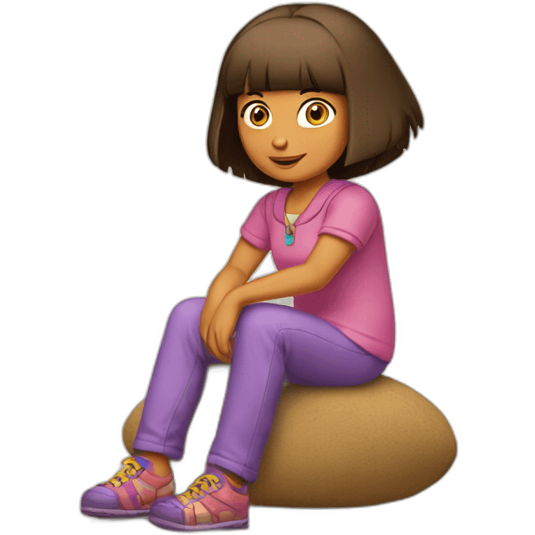 Dora sur babouche  emoji