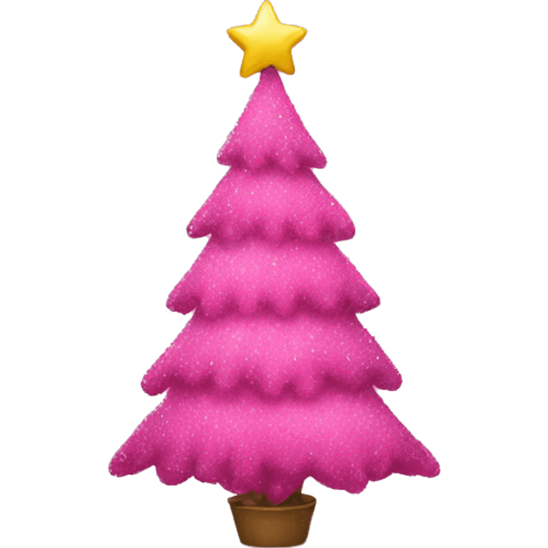 Pink Christmas tree emoji