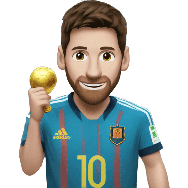 Messi winning world cup emoji