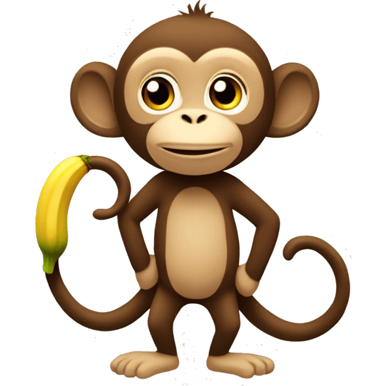 Monkey with a banana ￼ emoji