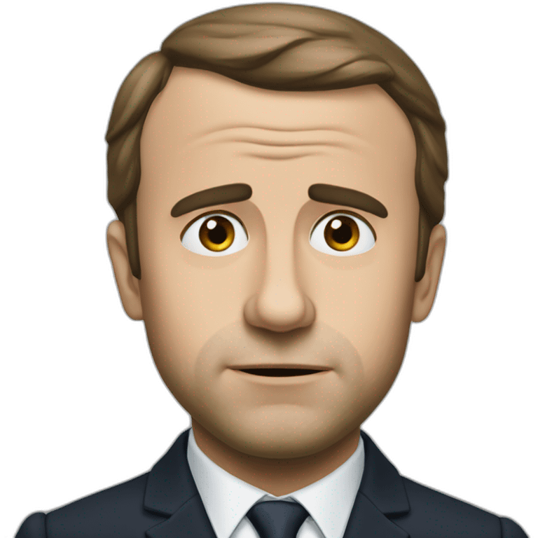 macron tres triste emoji