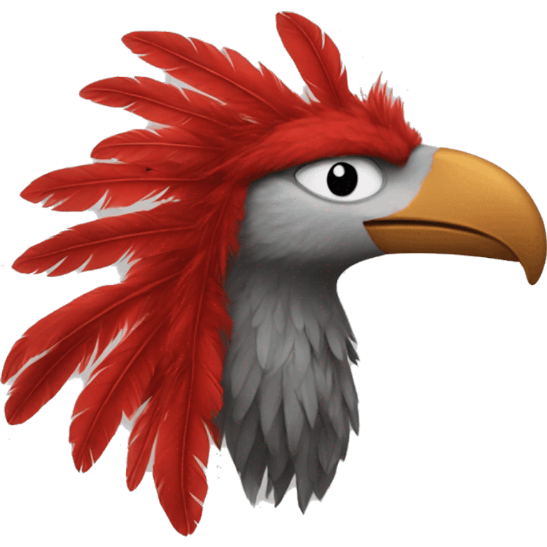 phoneix with red feathers emoji