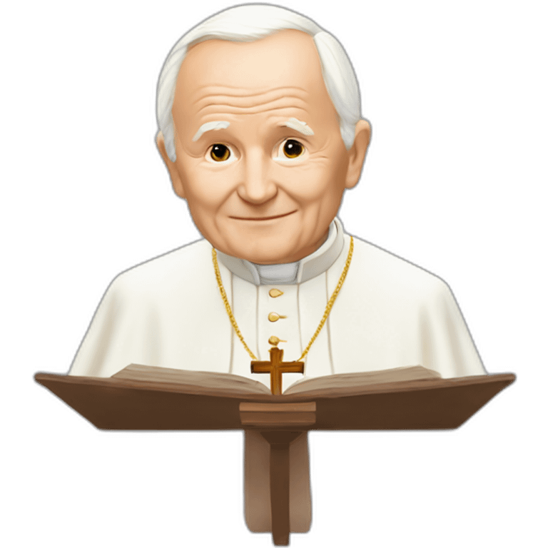 John Paul Ii doing uwu emoji