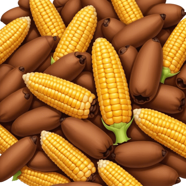 Poop corn emoji