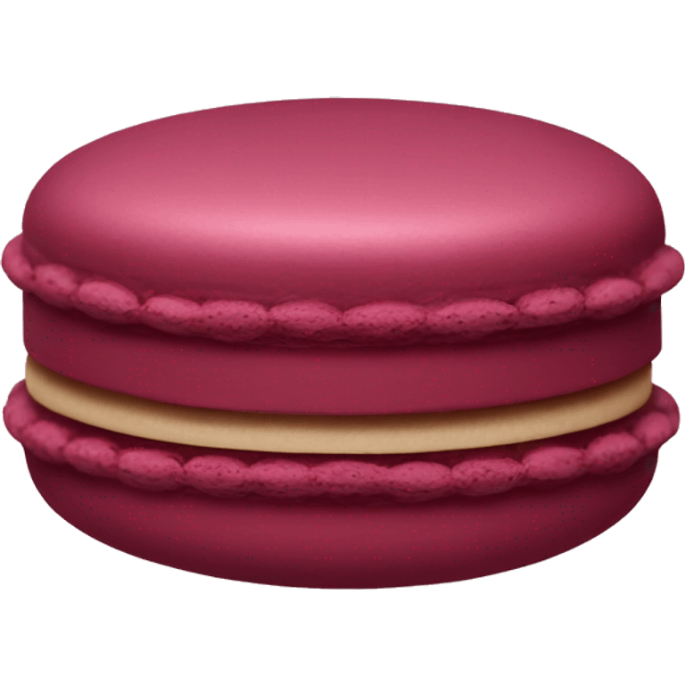 one burgundy macaron  emoji